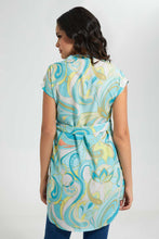 Load image into Gallery viewer, Redtag-Printed-Belted-Tunic-Dress-Blouses-Women&#39;s-
