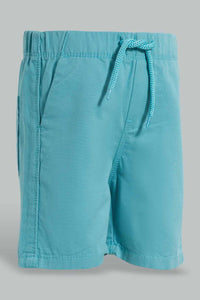 Redtag-Sky-Blue-Trouser-Pull-On-Shorts-Pull-On-Shorts-Infant-Boys-3 to 24 Months