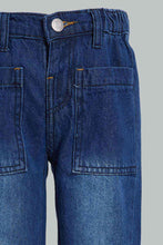 Load image into Gallery viewer, Redtag-Dark-Wash-Anti-Fit-Loose-Denim-Pant-Pull-On-Jeans-Pull-On-Infant-Boys-3 to 24 Months
