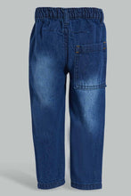 Load image into Gallery viewer, Redtag-Dark-Wash-Anti-Fit-Loose-Denim-Pant-Pull-On-Jeans-Pull-On-Infant-Boys-3 to 24 Months
