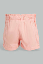 تنزيل الصورة على معرض الصور، Redtag-Coral-Front-Pleats-Short-Casual-Shorts-Infant-Girls-3 to 24 Months
