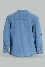 Load image into Gallery viewer, Redtag-Light-Wash-2-In-1-Denim-Shirt-Casual-Shirts-Infant-Boys-3 to 24 Months
