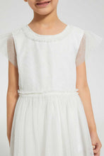 Load image into Gallery viewer, Redtag-Cream-Embellished-Dress-Dresses-Girls-2 to 8 Years
