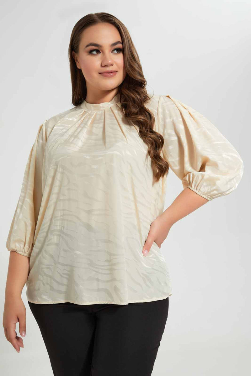 Cream Satin Blouse