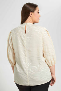 Cream Satin Blouse