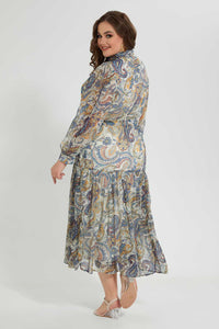 Redtag-Assorted-Paisley-Printed-Lurex-Dobby-Tiered-Dress-Dresses-Women's-