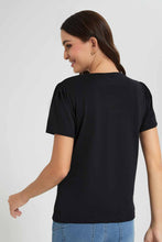 Load image into Gallery viewer, Redtag-Black-New-York-Rope-Print-T-Shirt-Category:T-Shirts,-Colour:Black,-Filter:Women&#39;s-Clothing,-New-In,-New-In-Women,-Non-Sale,-S22D,-Section:Women,-Women-T-Shirts-Women&#39;s-
