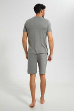 تنزيل الصورة على معرض الصور، Redtag-Grey-Pyjama-Set-Pyjama-Sets-Men&#39;s-
