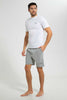 Redtag-White-With-Grey-Short-Pyjama-Set-Pyjama-Sets-Men's-