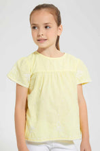 Load image into Gallery viewer, Redtag-Yellow-Embroidered-Blouse-Blouses-Girls-2 to 8 Years
