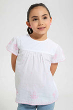 تنزيل الصورة على معرض الصور، Redtag-White-Embroidered-Blouse-Blouses-Girls-2 to 8 Years
