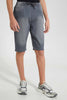 Redtag-Grey-Knit-Denim-Short-Denim-Shorts-Senior-Boys-9 to 14 Years