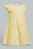 Redtag-Yellow-Seesucker-Striped-Dress-Dresses-Infant-Girls-3 to 24 Months