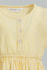 Redtag-Yellow-Seesucker-Elasticated-Dress-With-Front-Buttons-Dresses-Infant-Girls-3 to 24 Months