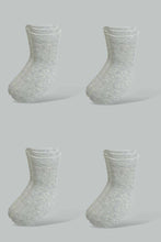 تنزيل الصورة على معرض الصور، Redtag-Pale-Grey-Solid-Four-Pc-Pack-Ankle-Length-Socks-Ankle-Socks-Infant-Girls-3 to 24 Months
