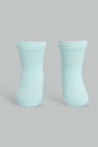 Redtag-Mint-Solid-Four-Pc-Pack-Ankle-Length-Socks-Ankle-Socks-Infant-Girls-3 to 24 Months