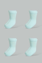 Load image into Gallery viewer, Redtag-Mint-Solid-Four-Pc-Pack-Ankle-Length-Socks-Ankle-Socks-Infant-Girls-3 to 24 Months
