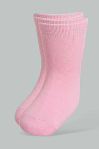 Redtag-Fuchsia-Solid-Four-Pc-Pack-Ankle-Length-Socks-Ankle-Socks-Infant-Girls-3 to 24 Months