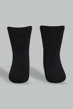 Load image into Gallery viewer, Redtag-Black-Solid-Four-Pc-Pack-Ankle-Length-Socks-Ankle-Socks-Infant-Girls-3 to 24 Months
