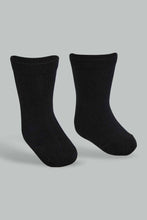 Load image into Gallery viewer, Redtag-Black-Solid-Four-Pc-Pack-Ankle-Length-Socks-Ankle-Socks-Infant-Girls-3 to 24 Months
