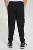 Redtag-Black-Cargo-Jogger-Trouser-Cargo-Pants-Senior-Boys-9 to 14 Years