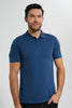 Redtag-Blue-Polo-Shirt-With-Flat-Knit-Collar-&-Cuff-Polo-Shirts-Men's-