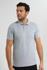 Redtag-Grey-Polo-Shirt-With-Flat-Knit-Collar-&-Cuff-Polo-Shirts-Men's-