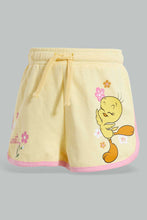 Load image into Gallery viewer, Redtag-Yellow-Tweety-Short-Casual-Shorts-Infant-Girls-3 to 24 Months
