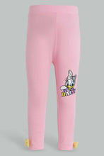 تنزيل الصورة على معرض الصور، Redtag-Pink-Daisy-Print-Leggings-Leggings-Infant-Girls-3 to 24 Months
