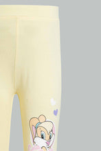 تنزيل الصورة على معرض الصور، Redtag-Yellow-Lola-Print-Legging-Leggings-Infant-Girls-3 to 24 Months
