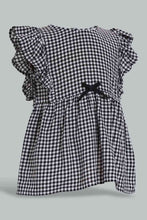 Load image into Gallery viewer, Redtag-Black-Checkered-Tunic-Dress-Dresses-Infant-Girls-3 to 24 Months
