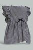 Redtag-Black-Checkered-Tunic-Dress-Dresses-Infant-Girls-3 to 24 Months