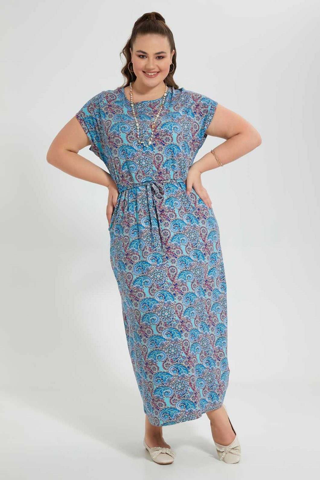 Redtag-Assorted-Floral-Maxi-Dresses-With-Belt-Dresses-Women's-