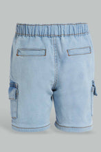 تنزيل الصورة على معرض الصور، Redtag-Light-Wash-Wash-Cargo-Denim-Short-Denim-Shorts-Infant-Boys-3 to 24 Months
