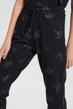 Load image into Gallery viewer, Redtag-Black-Printed-Track-Pant-Category:Joggers,-Colour:Black,-Deals:2-For-90,-Filter:Senior-Girls-(9-to-14-Yrs),-GSR-Joggers,-New-In,-New-In-GSR,-RMD-add,-S22C,-Section:Kidswear-Senior-Girls-9 to 14 Years
