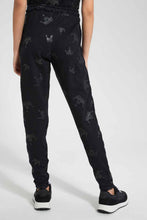 Load image into Gallery viewer, Redtag-Black-Printed-Track-Pant-Category:Joggers,-Colour:Black,-Deals:2-For-90,-Filter:Senior-Girls-(9-to-14-Yrs),-GSR-Joggers,-New-In,-New-In-GSR,-RMD-add,-S22C,-Section:Kidswear-Senior-Girls-9 to 14 Years
