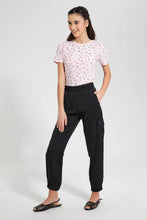 Load image into Gallery viewer, Redtag-Black-Sateen-Cargo-Pant-Category:Joggers,-Colour:Black,-Deals:2-For-90,-Filter:Senior-Girls-(9-to-14-Yrs),-GSR-Joggers,-New-In,-New-In-GSR,-RMD-add,-S22C,-Section:Kidswear-Senior-Girls-9 to 14 Years
