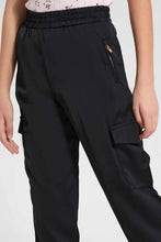 Load image into Gallery viewer, Redtag-Black-Sateen-Cargo-Pant-Category:Joggers,-Colour:Black,-Deals:2-For-90,-Filter:Senior-Girls-(9-to-14-Yrs),-GSR-Joggers,-New-In,-New-In-GSR,-RMD-add,-S22C,-Section:Kidswear-Senior-Girls-9 to 14 Years
