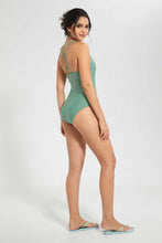 Load image into Gallery viewer, Redtag-Green-Solid-Swimsuit-Swimsuits-Women&#39;s-
