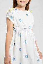 Load image into Gallery viewer, Redtag-White-Embroidered-Dress-Dresses-Girls-2 to 8 Years
