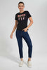 Redtag-Black-Awesome-Embellished-T-Shirt-Category:T-Shirts,-Colour:Black,-Filter:Women's-Clothing,-New-In,-New-In-Women,-Non-Sale,-S22D,-Section:Women,-TBL,-Women-T-Shirts-Women's-
