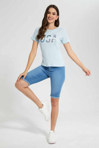 Redtag-Blue-San-Francisco-Print-T-Shirt-Category:T-Shirts,-Colour:Blue,-Filter:Women's-Clothing,-New-In,-New-In-Women,-Non-Sale,-S22D,-Section:Women,-TBL,-Women-T-Shirts-Women's-