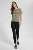 Redtag-Olive-Manhattan-Print-T-Shirt-Category:T-Shirts,-Colour:Dark-Green,-Filter:Women's-Clothing,-New-In,-New-In-Women,-Non-Sale,-S22D,-Section:Women,-TBL,-Women-T-Shirts-Women's-