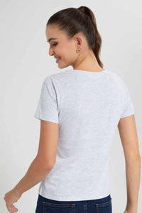 Redtag-Grey-Simple-Life-Embellised-T-Shirt-Category:T-Shirts,-Colour:Grey,-Filter:Women's-Clothing,-New-In,-New-In-Women,-Non-Sale,-S22D,-Section:Women,-TBL,-Women-T-Shirts-Women's-