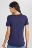 Redtag-Navy-V-Neck-T-Shirt-Category:T-Shirts,-Colour:Navy,-Filter:Women's-Clothing,-New-In,-New-In-Women,-Non-Sale,-S22D,-Section:Women,-TBL,-Women-T-Shirts-Women's-