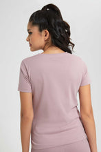 Load image into Gallery viewer, Redtag-Mauve-Crew-Neck-T-Shirt-Graphic-T-Shirts-Women&#39;s-
