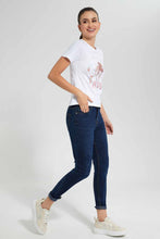 Load image into Gallery viewer, Redtag-White-Teddy-Bear-Print-T-Shirt-Category:T-Shirts,-Colour:White,-Filter:Women&#39;s-Clothing,-New-In,-New-In-Women,-Non-Sale,-S22D,-Section:Women,-TBL,-Women-T-Shirts-Women&#39;s-
