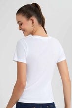 Load image into Gallery viewer, Redtag-White-Teddy-Bear-Print-T-Shirt-Category:T-Shirts,-Colour:White,-Filter:Women&#39;s-Clothing,-New-In,-New-In-Women,-Non-Sale,-S22D,-Section:Women,-TBL,-Women-T-Shirts-Women&#39;s-
