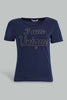 Redtag-Navy-Unique-Embellished-T-Shirt-Embellished-T-Shirts-Women's-