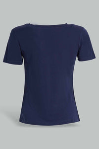 Redtag-Navy-Unique-Embellished-T-Shirt-Embellished-T-Shirts-Women's-